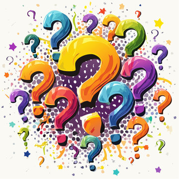 Viele bunte Fragezeichen
