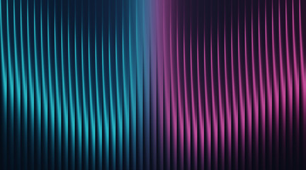Abstract background with vertical lines and vibrant blue and pink gradient
