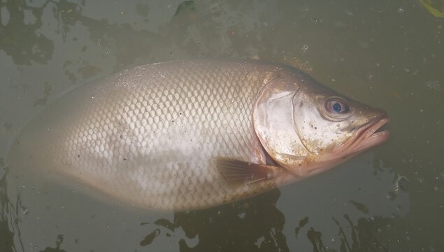 Rohu fish, a member of the carp family, also known as rui fish and Labeo rohita, inhabits freshwater rivers and is widely consumed.