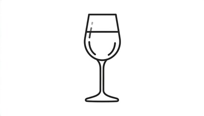 Simple wine glass graphic
