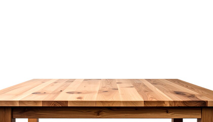 Light wood table surface with clear, straight grain pattern, viewed at an angle, over black background