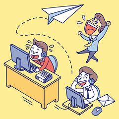 Vector art of business team