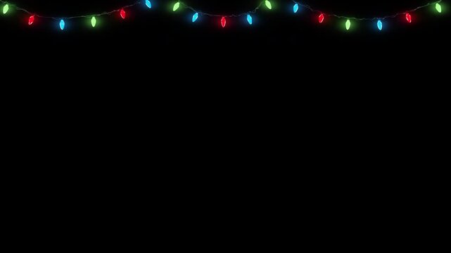 Hanging Christmas Lights Border Animation
