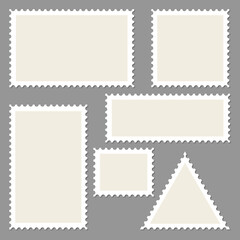 Postage marks set. Vector Illustration