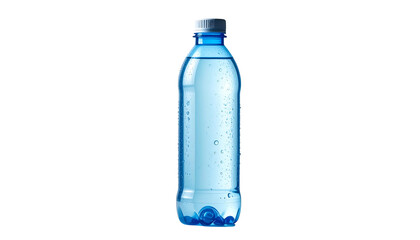Naklejka premium Clear plastic bottle filled with water and bubbles