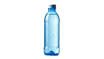 Clear plastic bottle filled with water and bubbles