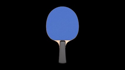Red Ping Pong Paddle on Black Background - Powered by Adobe