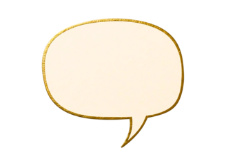 Hand drawn speech bubble with textured outline isolated on transparent background