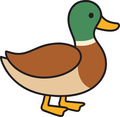 illustration of a cartoon duck