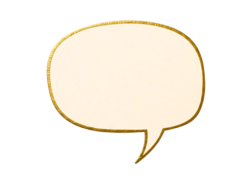 Hand drawn speech bubble with textured outline isolated on transparent background