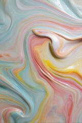 Fototapeta premium A serene soft marble pastel swirl illuminated by gentle lighting, creating a calming and sophisticated visual effect.