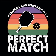 Pickleball and retirement it's a perfect match vintage sunset design for enthusiasts