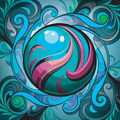 Abstract Swirling Orb