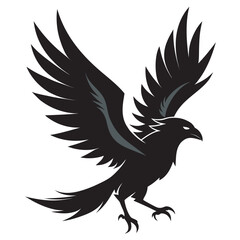 Stylized Black Phoenix or Eagle