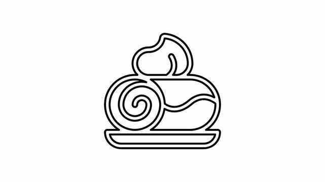 The swiss roll icon is displayed on a white background.