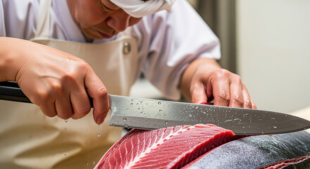 マグロの解体ショー