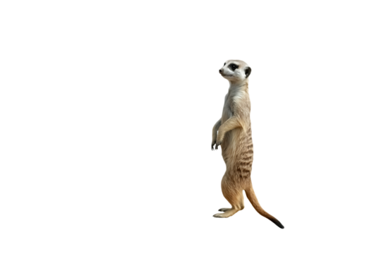 Funny meerkat isolated on transparent background png file
