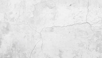Fototapeta premium White concrete surface featuring cracks and scratches, ideal for abstract texture and design