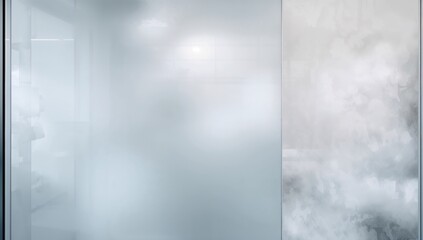 Image showing a hazy pattern on translucent glass panes