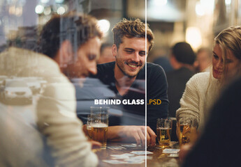 Glass reflection overlay effect