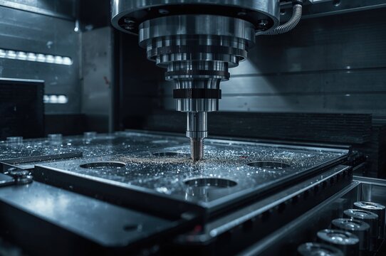 CNC machining hub employs a dedicated instrument for metal processing tasks such as drilling, chamfering, and forming tapered countersinks.