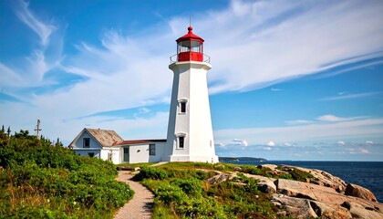 Lighthouse on a coastal cliff