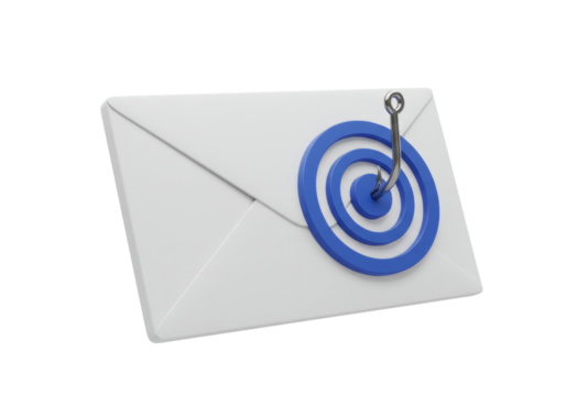 Email Phishing Attack Concept Isolated on Transparent Background PNG Cyber Security Threat Scam Fraud Alert Spam