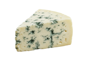 Wedge of blue cheese PNG on transparent background isolated gourmet dairy product food photography Delicious cheese with mold