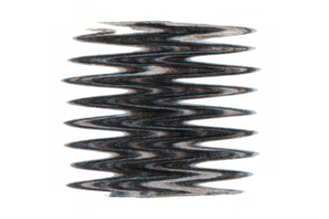Abstract digital glitch waveform distortion with zig zag lines creating a data error texture, transparent background