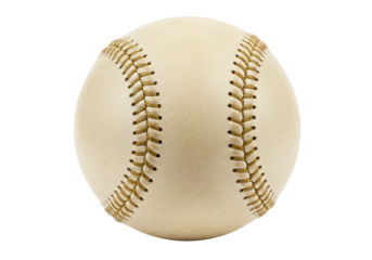 Baseball PNG image isolated on transparent background for sports design projects Realistic baseball ball with stitches