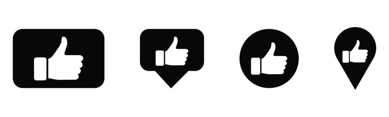 Like Icon Vector, Thumb Up Symbol, Social Media Icon, Flat Design Illustration vector.