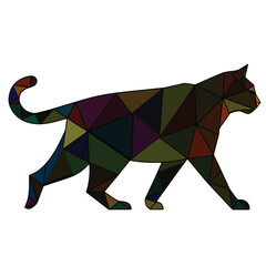 Obraz premium vector illustration of a red cat