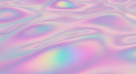 Obraz premium Iridescent neon background. Holographic Abstract soft pastel colors backdrop. Hologram Foil Aesthetic. Trendy vaporwave creative gradient.