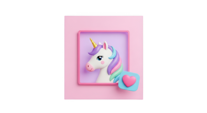 Enchanting pastel unicorn portrait with glittering horn and flowing mane magical creature art - Powered by Adobe