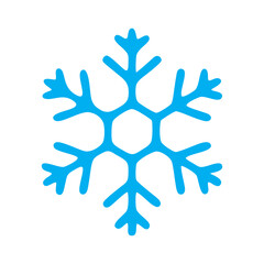 Obraz premium vector blue snowflake on white background