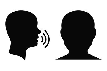 People Talking and Communication Icon Set – Vector Illustration of Conversation, Chat, and Dialogue Symbols 
in Flat and Outline Styles for Business, UI, and UX Design