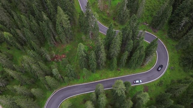 snake road in the mountains