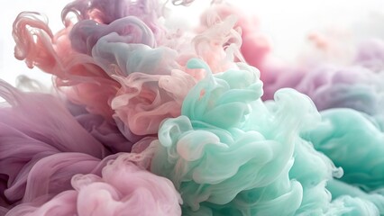 Fototapeta premium Fluid Ink Motion Pastel Abstract