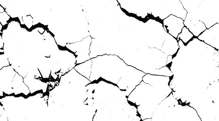 Black and White Broken Concrete Texture
