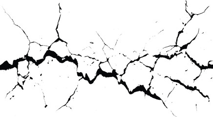 Black and White Broken Concrete Texture