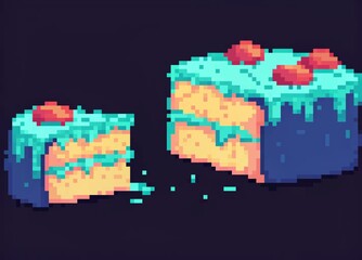 Juicy cake close up food photography has a beautiful aesthetic