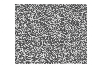 Abstract black and white texture showing grainy speckled interference, motion blur, and tv screen display noise on a transparent background