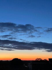 sunset over the city