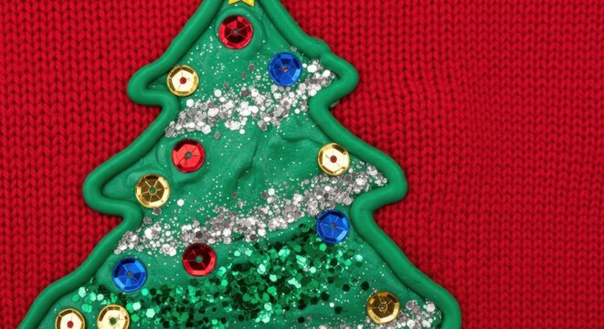 Festive ugly sweater with christmas tree design for ugly sweater day celebration
