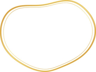 Shiny Golden Double Circle Frame