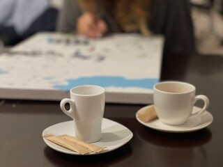 coffee and newspaper