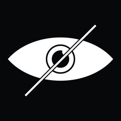 Hide and show password icons. Flat and linear. Different vector eye icons