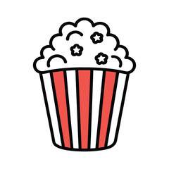 Popcorn outline vector icon