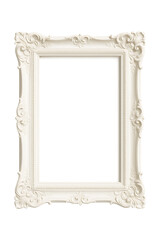 Ornate White Frame High quality Realistic image.