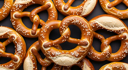 Delicious Pretzels Aromatic Delight A Tempting Array of Freshly Baked Goods Perfect for a Snack or a Treat A German Specialty Symbol of Tradition and Culinary Artistry